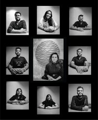 a black and white photo of a group of people